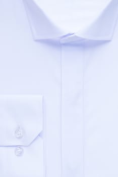 shirt, detailed close-up collar and cuff, top view