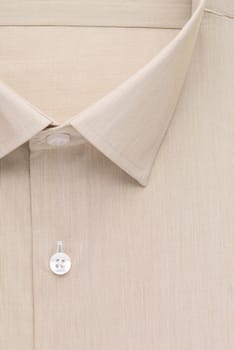 shirt, detailed close-up collar and button, top view