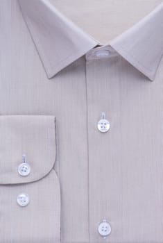 shirt, detailed close-up collar and cuff, top view