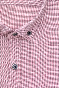 shirt, detailed close-up collar and button, top view