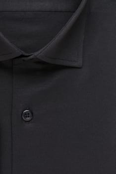 shirt, detailed close-up collar and button, top view