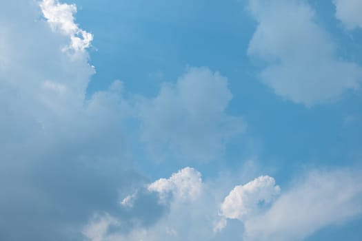 Blue sky with white clouds blackground.