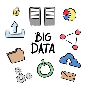 Digitally generated Big data concept vector