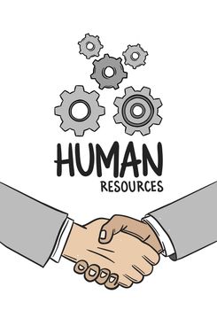 Digitally generated Human resources concept vector
