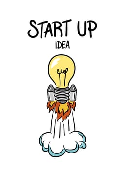 Digitally generated Start up idea concept vector