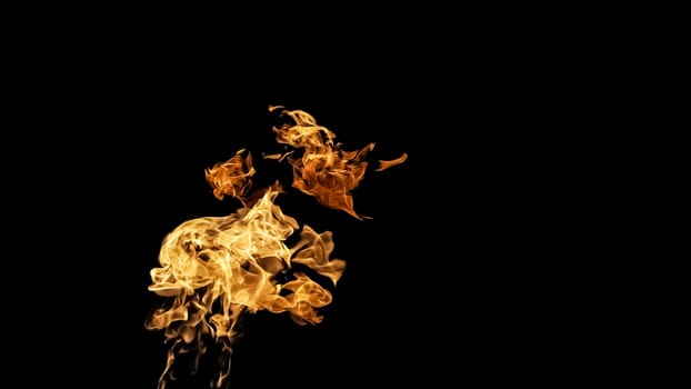 Fire flames on black background. fire on black background isolated. fire patterns
