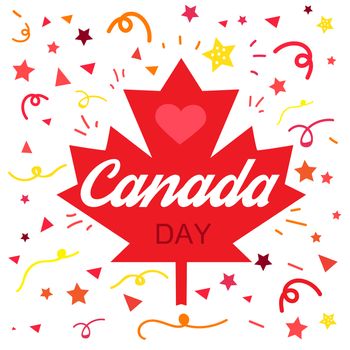 Happy Canada Day Celebration Banner. 1st July Holiday. Vector