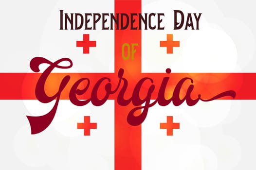 Independence Day of Georgia Celebration Banner. Vector