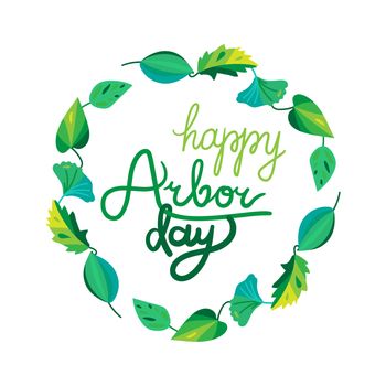 Save Our Planet Concept. Arbor Day Greeting for sticker, banner and flyer. Vector