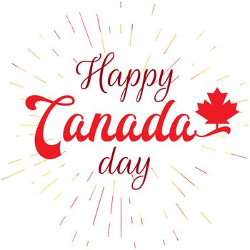 Happy Canada Day Celebration Banner. 1st July Holiday. Vector