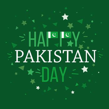 Pakistan Independence Day Celebration Banner With Flag. Vector