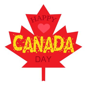 Happy Canada Day Celebration Banner. 1st July Holiday. Vector