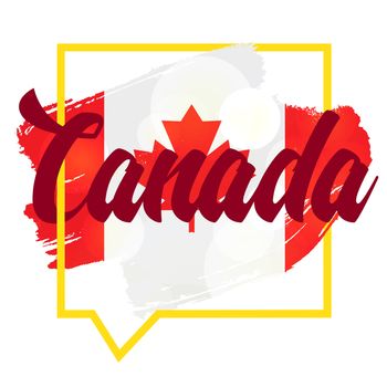 Happy Canada Day Celebration Banner. 1st July Holiday. Vector