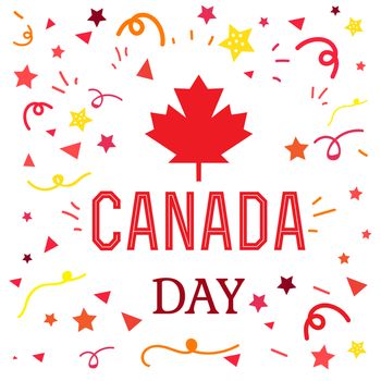 Happy Canada Day Celebration Banner. 1st July Holiday. Vector