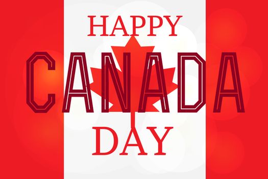 Happy Canada Day Celebration Banner. 1st July Holiday. Vector