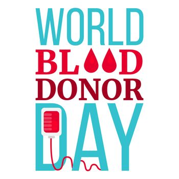 World Blood Donor Day Celebration Banner. Vector