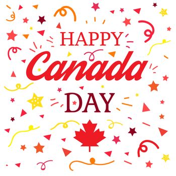 Happy Canada Day Celebration Banner. 1st July Holiday. Vector