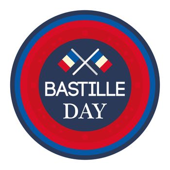 Happy Bastille Day Celebration Banner. France Independence Greeting. Vector