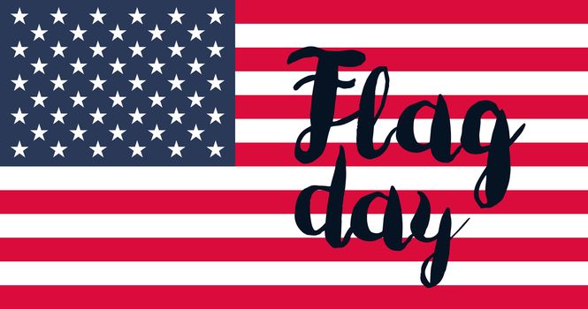 American Flag Day Banner and usa design elements. Vector
