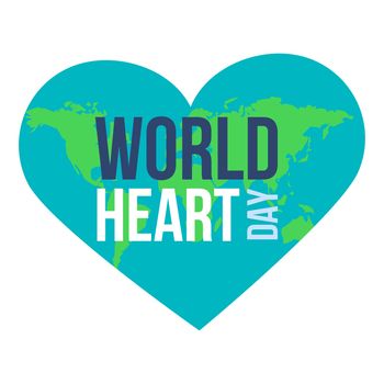 World Heart Day Celebration Stylish Banner. Vector