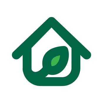 Eco House Template. Ecology symbol. Nature ecology logotype. Green eco logo. Vector design ecology elements