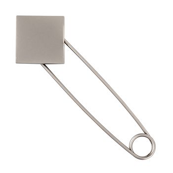 metal decorative steel iron hat pins on white background, brooch use for ateliers and clothing stores