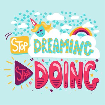 Success Secret - Start Now. Stop dreaming and start doing. Motivation and inspiration slogan. Inspire poster for startup, business projects and sport achievements. Vector