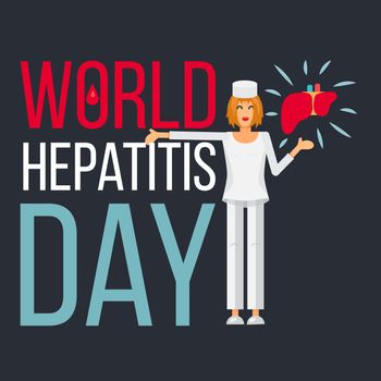 World Hepatitis Day Banner For 28th Of July. Vector