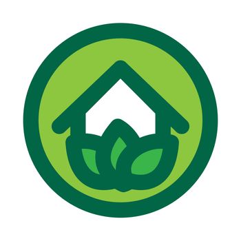 Eco House Template. Ecology symbol. Nature ecology logotype. Green eco logo. Vector design ecology elements