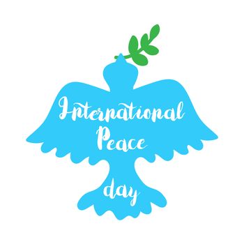 International Peace Day Banner With Dove. Vector