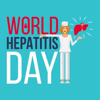 World Hepatitis Day Banner For 28th Of July. Vector