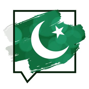 Pakistan Independence Day Celebration Banner With Flag. Vector