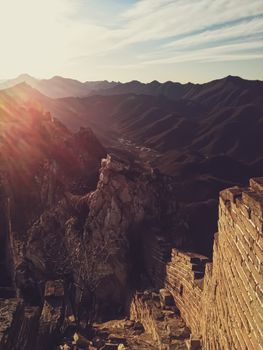 Sunset in the mountains, nature and landscape scene