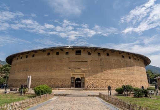 Entrance into the Tulou at Unesco heritage site near Xiamen