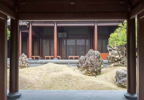 Meditation space in the Nan Lian Garden by Chi Lin Nunnery in Hong Kong