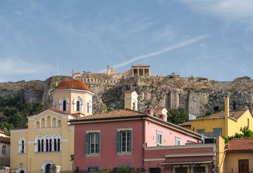 Greek Orthodox church by Roman Agora in Athens to Archangel Michael and Virgin mary in Dexippou Street