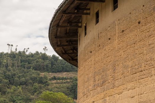 Tea plantations around Tulou at Unesco heritage site near Xiamen