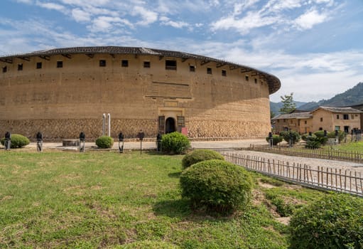 Entrance into the Tulou at Unesco heritage site near Xiamen
