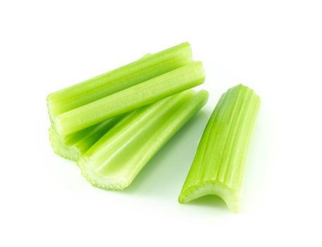 Fresh celery vegetable isolated on white background, food for health