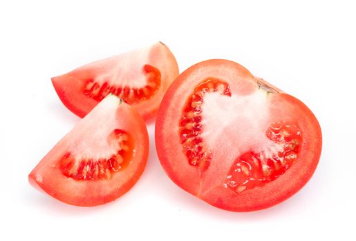 Fresh tomatoe isolated on white background, Raw food