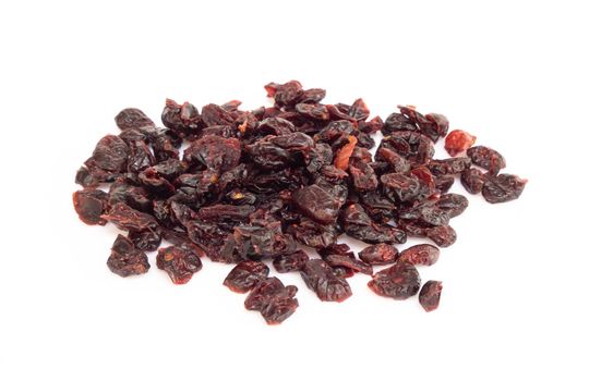 Dried canberry mix blueberry fruit isolated on white backgroud, food healty diet