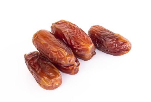 Date plam isolated on white blackground, Food healthy concept