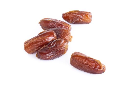 Date plam isolated on white blackground, Food healthy concept