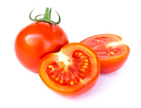 Fresh tomatoe isolated on white background, Raw food