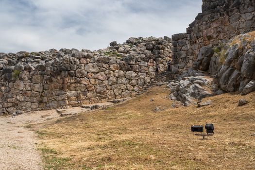 Massive boulders form the walls of the fortress and palace of Tiryns in Greece