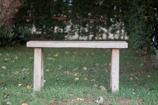 Wooden bench in the park, stock photo