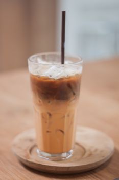 Iced coffee in coffee shop, stock photo