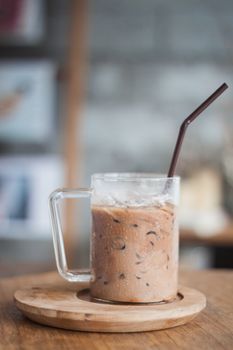 Iced coffee in coffee shop, stock photo