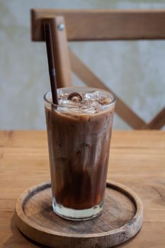 Iced coffee in coffee shop, stock photo