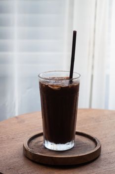 Iced coffee in coffee shop, stock photo